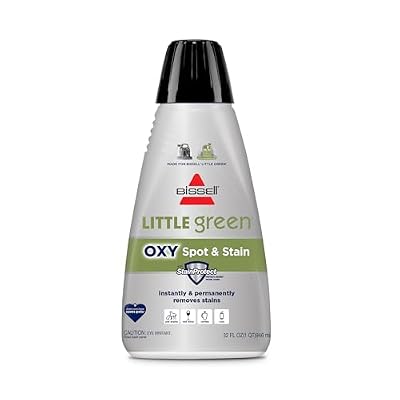 BISSELL Little Green Spot & Stain Cleaning Solution with OXY and StainProtect, for All Leading Portable Carpet & Upholstery Deep Cleaners, Instantly & Permanently Removes Stains, 2038G, 32oz