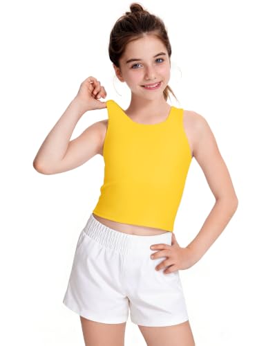 Image of JOCMIC Girls Tank Tops Athletic Tanks with Bra Racerback Sports Top