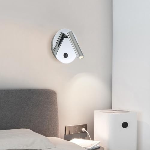 Aplique de pared con ajuste de rotación para leer en la cama sin fatiga visual 3