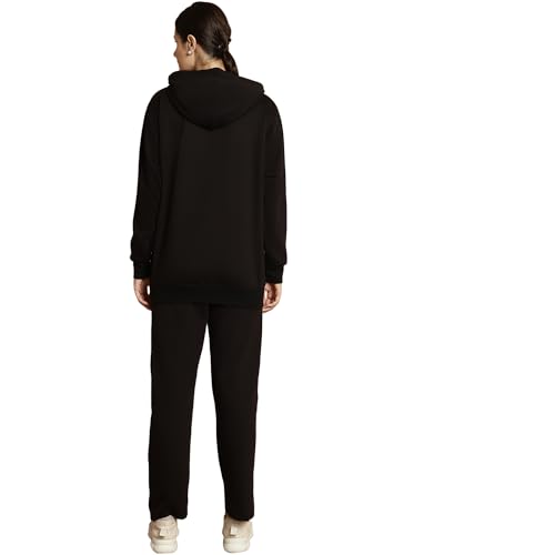 Image of Mack Jonney Solid Hooded Cotton Fleece tracksuit Co-Ord Set for Women-MACK32729