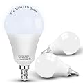 100W Equivalent LED Candelabra Bulbs, E12 A19/A60 LED Ceiling Fixtures Light Bulbs 6000K Daylight White,Bright E12 Small Candelabra Screw Base Globe Shape Chandelier Bulbs 10W 1200lm,Non Dimmable,3Pcs