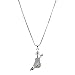 Spinningdaisy Silver Plated Crystal Miniature Viola with Bow Necklace