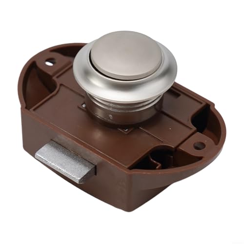 Yuanpgky Verrou à bouton-poussoir pour tiroir, armoire, camping-car, caravane, bateau, yacht, camping-car, boîtier de verrouillage en ABS