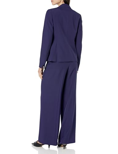 Women's Asymmetrical Ruffle 1 Button Jacket & Wide Leg Pant2