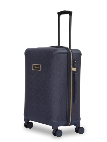 Image of Tommy Hilfiger Jazz Large Soft Luggage - Navy |Check-in Trolley Bag with TSA Lock | 360 Spinner Double Wheels | Telescopic Handle | Expandable | Polyester Shell Suitcase | 115L Capacity | 78cm