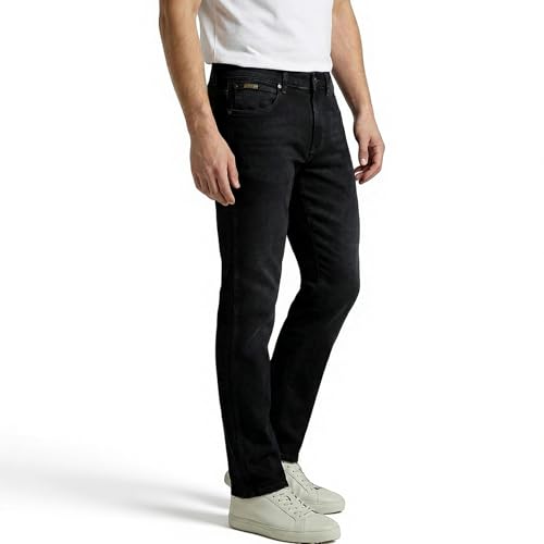 Image of Wrangler Men Black Millard Regular Fit Mid Rise Jeans