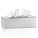 Produktbild blomus -NEXIO- Kleenexbox aus mattiertem Edelstahl, Kosmetiktuchbox für alle Papiertücher, Papiertuchspender Ein-Hand-Bedienung, exklusives Badaccessoire (H / B / T: 7 x 24 x 12 cm, Edelstahl, 66653)