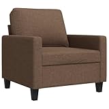 Qifoedo Sessel 78 x 77 x 80 cm Braun Stoff 100% Polyester Metallgestell Bequem Langlebig Modernes Design für Living Room Schlafzimmer Flur