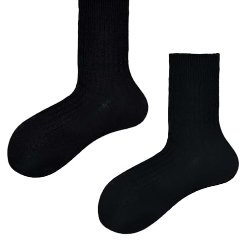 Linen-Cotton Crew Socks, Unisex Breathable Seamless Dress Socks for Men & Women, Moisture Wicking Casual2