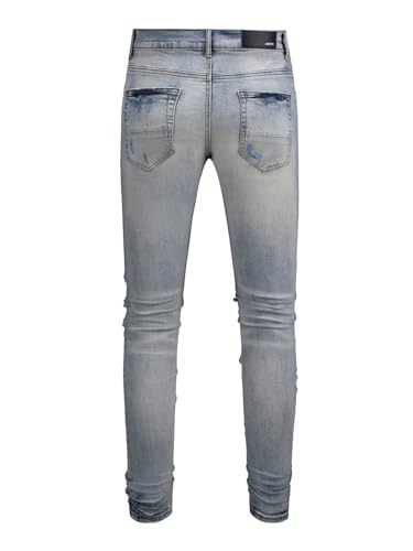 Jeans Pants Trousers Denim Black Patchwork Street Style Men's Nostalgic Laundry Piercing Slimming Stretch Wear3