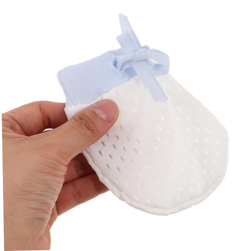 4 Pairs Gloves of Scratch Mittens for Boys Breathable Cotton Design Pink Yellow Lightweight Comfortable for Sleep and Outings4