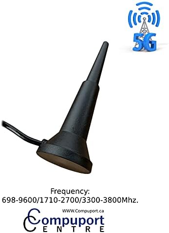 Miniatura 2 de Antena de montaje magnético CompuPort 5GLTE MIMO, Frecuencia 698-9601710-27003300-3800MHz - Soporta 40 bandas, 261 canales. Ideal para instalación