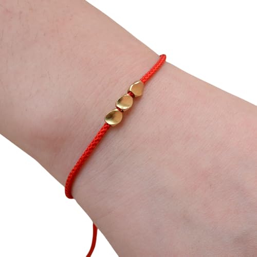 Red String Bracelet,Feng Shui Chinese Tibetan Bracelets for Women Red Thread Rope Buddhist Charm Gold Amulet Yoga Prayer Bring Positive and Blessing Energy Lucky Unique Gift2