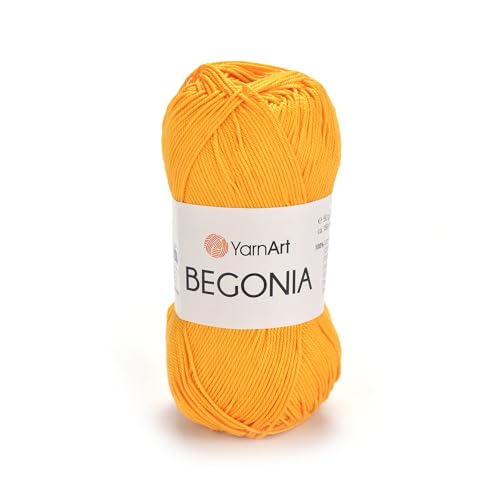 Image of YarnArt Begonia 100% Cotton, Pure Premium Soft Cotton for Knitting Crochet and Amigurumi, Shiny Colors 1.76 Oz (50g) / 185 Yrds (169m) (5307)