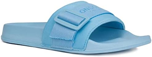 LONDON FOG Womens Skyden Sherpa Pool Slide Sandals Open Toe House Indoor Outdoor Shoes Sandals blue 7 | Image 1