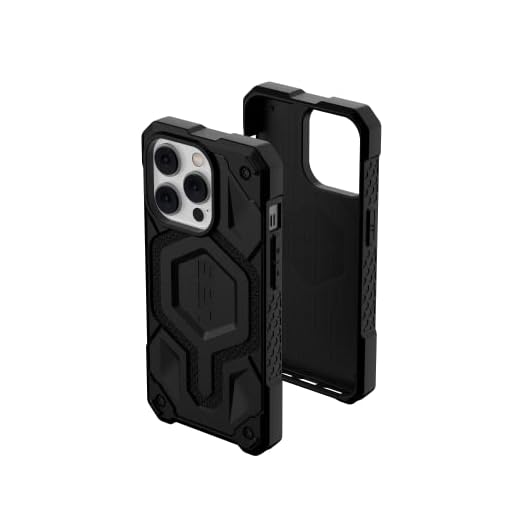 Urban Armor Gear UAG Monarch Pro Schutzhülle kompatibel mit Apple iPhone 14 Pro [Wireless Charging/Magnetische Aufladung kompatibel, 5-Schichten Schutz] schwarz/Kevlar