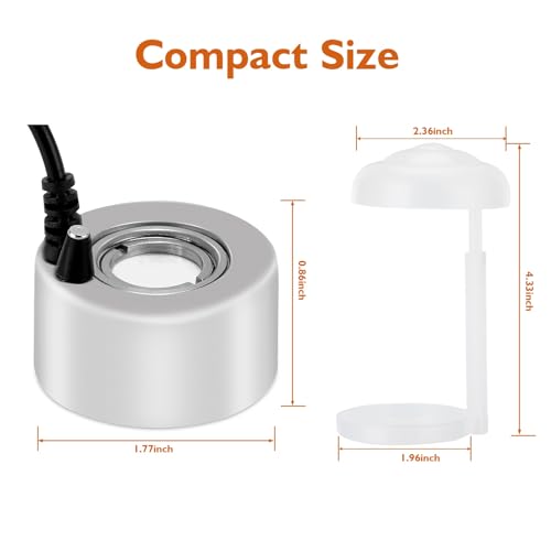 Agptek 700697075366 Aluminum Mini Mist Maker Fogger Water Fountain Pond Fog Machine Atomizer, Perfect For Halloween thumb #5