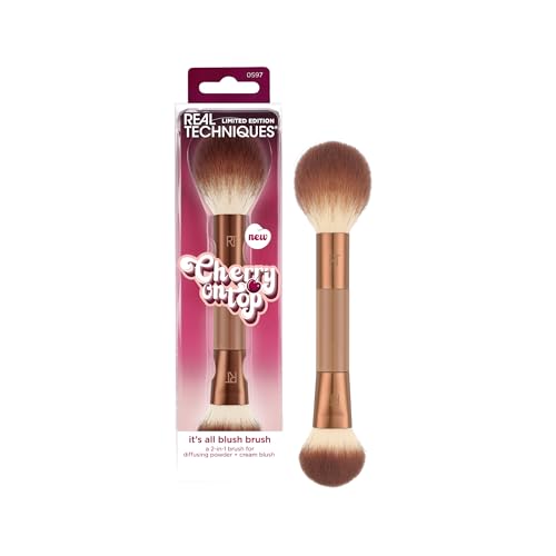 Real Techniques Cherry On Top It’s All Blush Brush, Dual-Ended