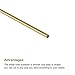 MECCANIXITY Brass Rod,Brass Solid Round Rod 0.8mm/0.03inch Diameter 300mm Length Lathe Bar Stock for RC Model DIY Craft Pack of 10