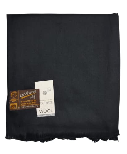 Arvore Bunkaar Plain Woollen Men's Dhariwal Indian Lohi/Shawl with Kullu Border2