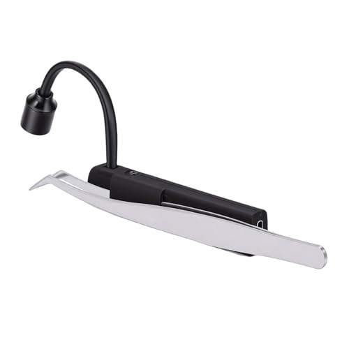 YUKERMARB Lampe à Cils, Lampe à Cils UV LED en Fer ABS avec Pince à épiler, à Polymérisation Rapide 1 W 395 Nm, Batterie Intégrée de 250 MAh, Outil...