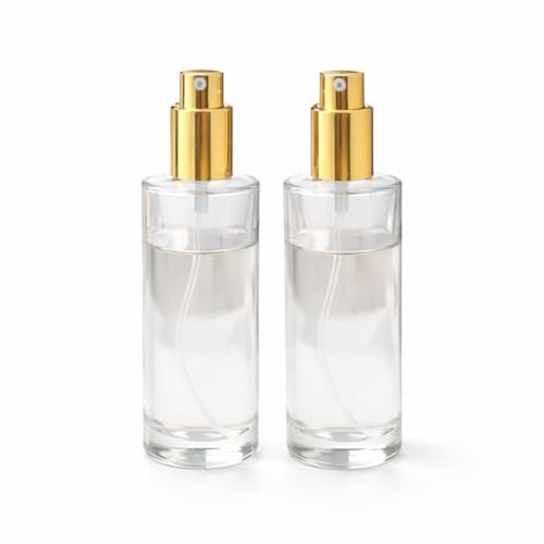 Image of Pure Source India 100ML Thick Glass Spray Bottle - Reusable Perfume Atomizer with Premium Gold Finish (2)