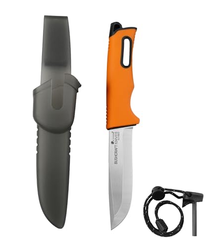 HX OUTDOORS Fixed Blade Outdoor Knife with Sheath, 5Cr15 Stainless Steel Camping Knife for Hiking,...