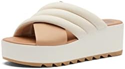 Sorel Women's Cameron Flatform Puff Mule - Chalk, Honest Beige - Size 11
