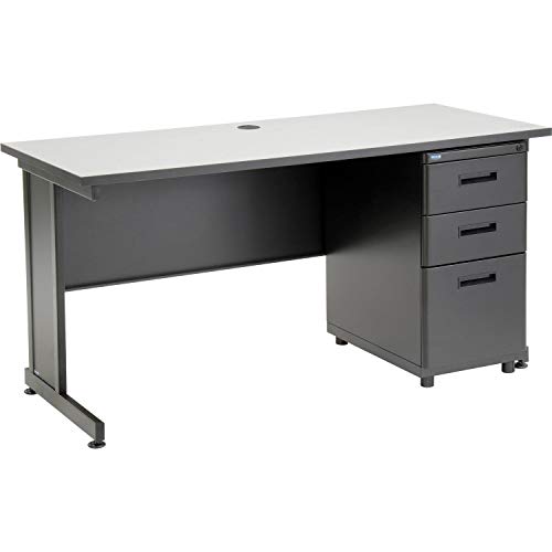 Interion Office Desk with 3 Drawers, 60