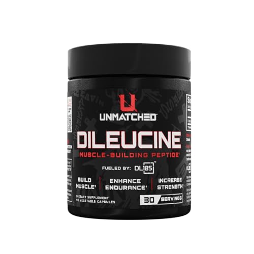 Unmatched Dileucine Amino Acid Peptide | Fueled By DL185 | Accelerate Protein Synthesis Muscle Growth & Recovery | 90 Vegetable Capsules 30 Servings