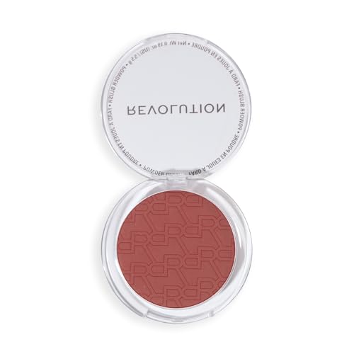 Image of Revolution Blusher Reloaded, Sugar Toast | Talc-Free Powder Blush with Matte Finish for Cheeks, Rich Pigment & Buildable, Vegan & Cruelty-Free