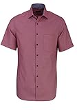 eterna Kurzarm Hemd Modern Fit strukturiert,Rot,42