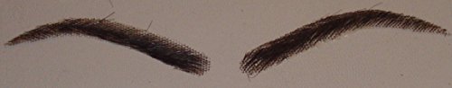 Pretty Loxx Human Hair Eyebrows x1 pair with adhesive and eyelashes (1b)