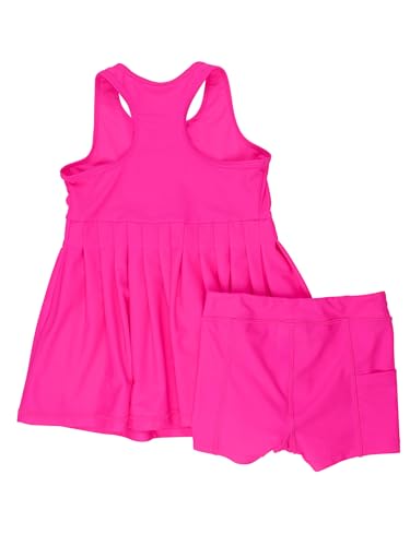 RuffleButts Girls Athletic Active Tiered Dress and Bike Short Set Outift2