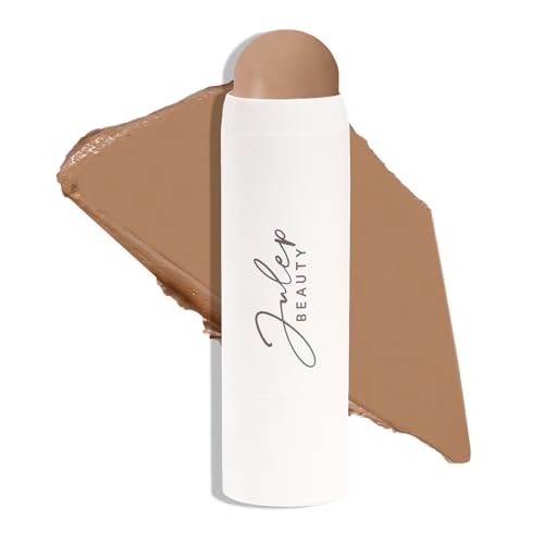 Skip The Brush Cream to Powder Bronzer Stick - Cool Taupe - 2-in-1 Cream Bronzer and Contour Stick for the Face - Blendable, Buildable, No Brush Needed - Cruelty-Free, Dewy, All Skin Types