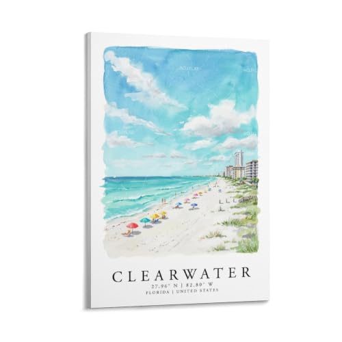 Impression de paysage urbain Clearwater pour creer une decoration esthetique de chambre