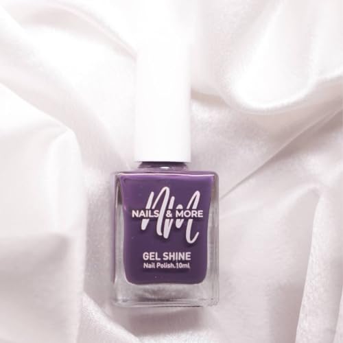 Image of Nails & More Amethyst Nail Polish, Argan Oil-Infused Gel Shine, Royal Purple Nails, Long-Lasting Color | 10ml