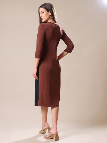 Image of PURVAJA Women's Bodycon Knee Length Dress(Lucy-342-348)