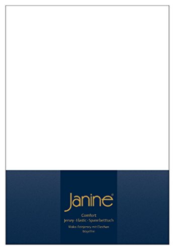 Janine Spannbettlaken Elastic 5002, Gr. 100x200 cm, Fb. 10 weiß, Elastic-Jersey