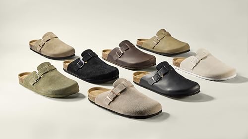 Project Cloud Mens Clogs - 100% Full Grain Genuine Leather Memory Foam Clogs for Men Arch Support Cork Footbed - Non Slip Platform Mules (Brooklyn, DGREYSUEDE,10) by Project Cloud - Image 6