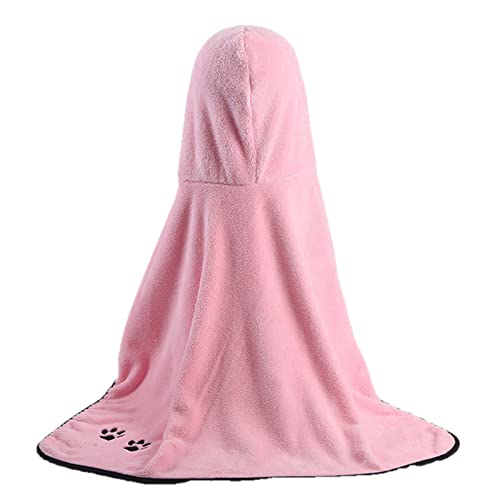 Couverture pour chien peignoir de bain chat super absorbant rose L