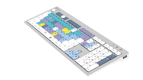 Image of Logickeyboard 'Slimline' Designed for Editing in Blackmagic's Davinci Resolve on Mac • p /n LKB-RESC-CWMU-US