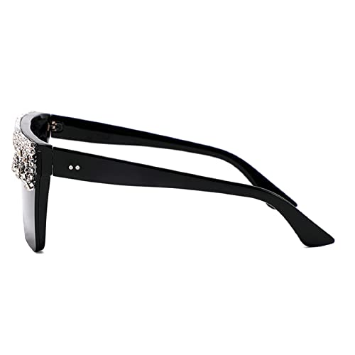 Oversized Square bling Rhinestone Sunglasses For Women Men Flat Top Fashion Diamond Tassel Sparkling Sunglasses4