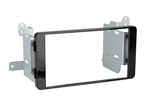 Adaptateur 2-DIN Mitsubishi L200 2015 noir piano pour installer un GPS de voyage