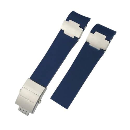 Bracelet montre 22mm en silicone noir pour Ulysse Nardin Diver 263