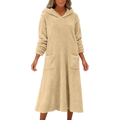 Robe mi-longue d'hiver en polaire corail pour des dimanches cocooning au chaud