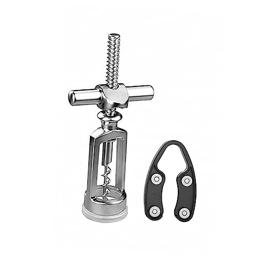 GRIRIW Simple Wine Bottle Opener Zinc Alloy Manual Wine Opener Red Wine Opener Tool and Paper Cutter Ergonomic Handle for Home and Party Use