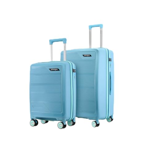 Image of Provogue Spectrum Hard-Sided PP Trolley Bag Set of 2 | Expandable Space with 8 Wheels Trolley Bags for Travel | Lightweight with Combination Lock | 5 Year Warranty (Frost Fade Blue)