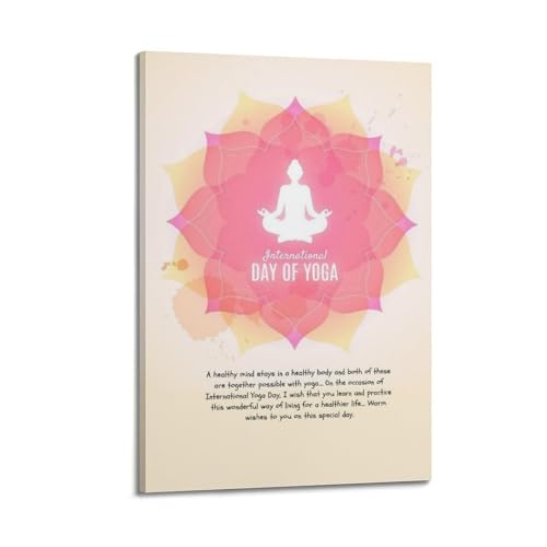 Toile moderne de yoga WIZIGM Sports avec cadre une finition esthétique supérieure