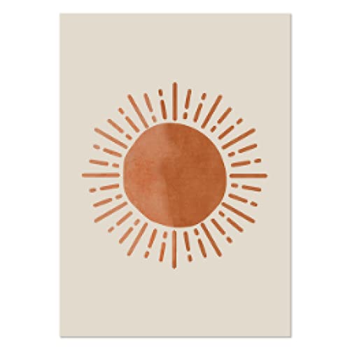 Impressions mur art photo paysage abstrait lune soleil sans cadre